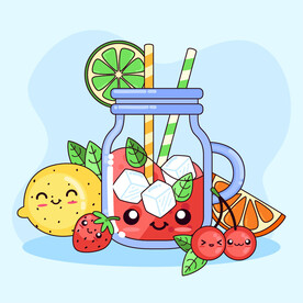 手绘可爱美食