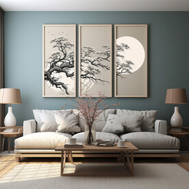 客厅装饰画场景图