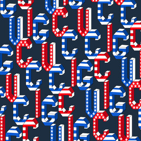 立体字母图案
