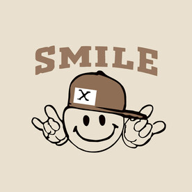衣服烫画烫花印画印花SMILE