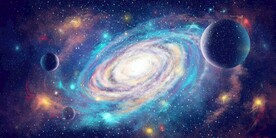 星球太空宇宙中心插画
