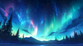 星空 极光 壁纸 