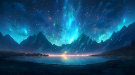 星空 极光 壁纸 