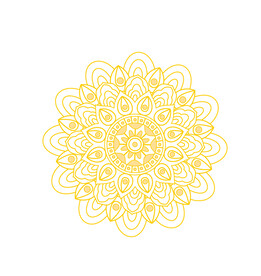 莲花线条矢量花纹