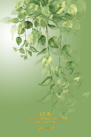 绿叶植物水彩挂画