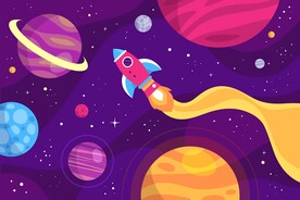 卡通太空插画