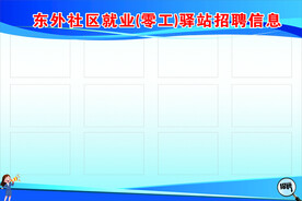 招聘信息 蓝色展板