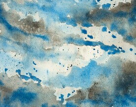 蓝色水彩质感背景 