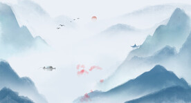 水墨山水背景图