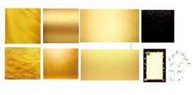 金色背景  金色光点  丝带