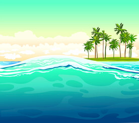 卡通海洋背景  
