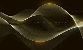 金色波浪线