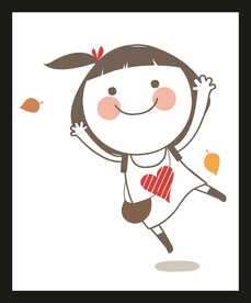 手绘卡通女孩