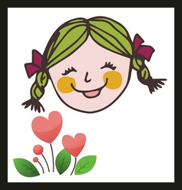手绘卡通女孩