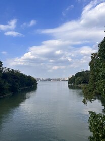城市湖景
