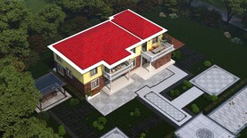 农村 二层 自建别墅 外观建筑
