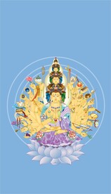 千手千眼观世音菩萨矢量