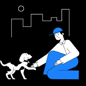 摸小狗