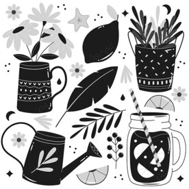卡通花瓶简笔画