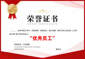 红色荣誉证书