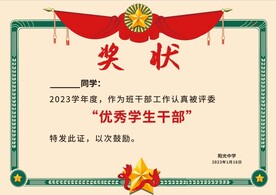 复古风奖状