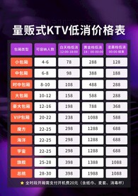 酒吧KTV清吧套餐海报菜单