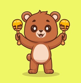 矢量卡通小熊