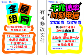 电信全网组网宣传单