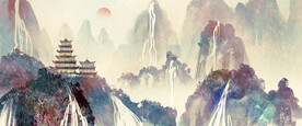 中国风山水背景