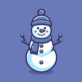 冬天雪人卡通设计