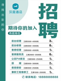 汉庭酒店招聘