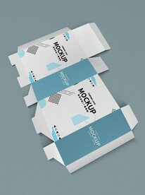 包装盒展开图样机