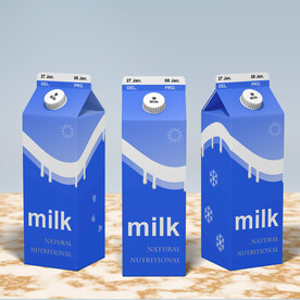           盒装牛奶 
