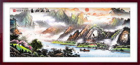山水国画           