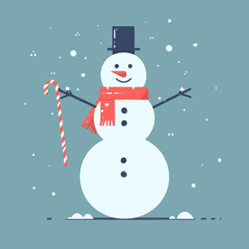 创意冬天雪人元素