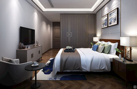中式卧室设计效果图