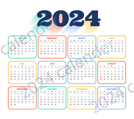 2024年历矢量图