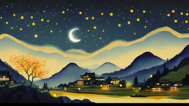 乡村夜色