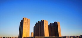 蓝天白云 城市建筑 