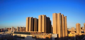 蓝天白云 城市建筑 