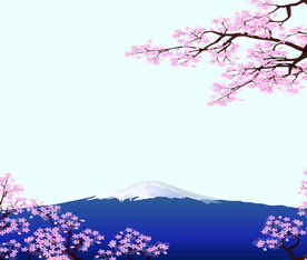 樱花富士山日式