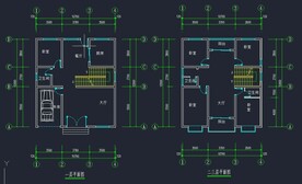 11米x12米二层别墅户型图
