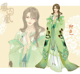 手绘插图古风 