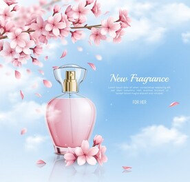 香水与樱花广告