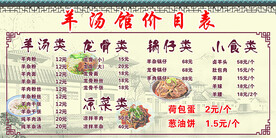 菜单灯箱