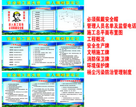 施工机现场安全牌