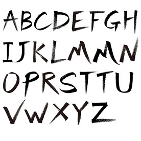 手写字母毛笔字