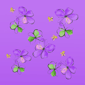 紫色花朵花瓣唯美素材
