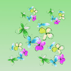 唯美水彩花朵素材