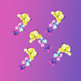 水彩花朵唯美素材
